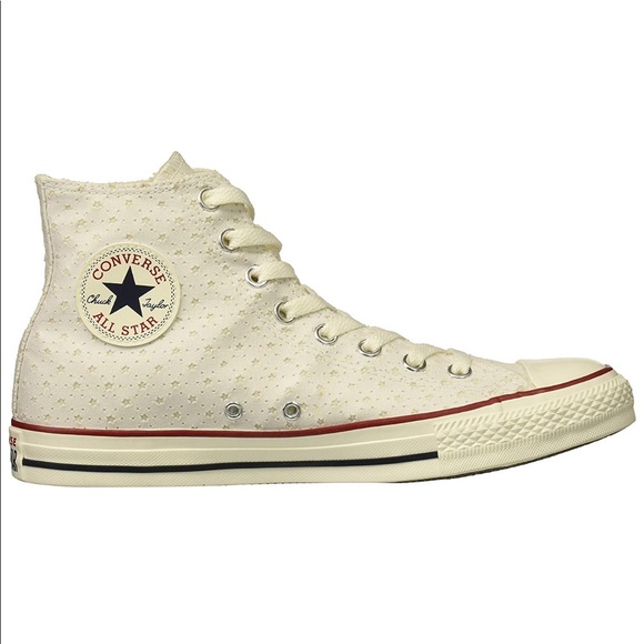 Ivory Perforated All Stars HighTop Classic Sneaker - Picture 2 of 6